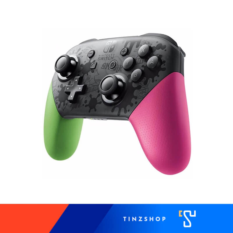 จอยเกมไร้สาย Nintendo Switch Pro Controller Splatoon2 Edition สีเขียว/ชมพู